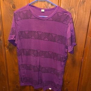 OP Ocean Pacific Purple Patterned Short Sleeve Tee